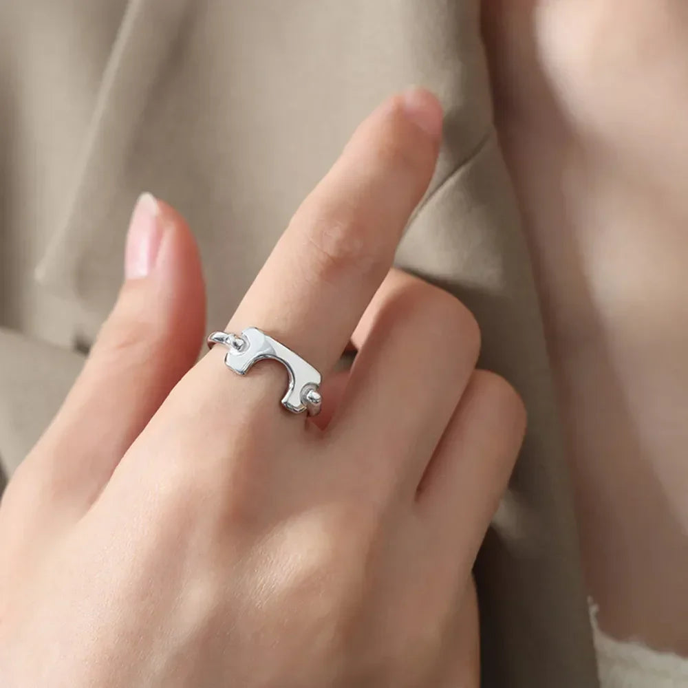 18K Gold-Plated Irregular Open Ring - Premium Minimalist Jewelry - MINIMAL